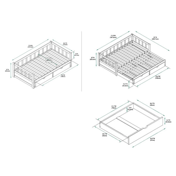 Isabelle & Max™ Crespo Twin Solid Wood Daybed with Trundle by Isabelle & Max™ & Reviews Wayfair